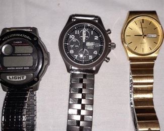 Seiko  and Pulsar wristwatchs 