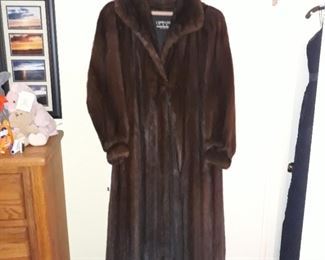 O'Brien Furs
Medium size , full length coat 
Mink