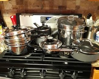 Stainless cookware items