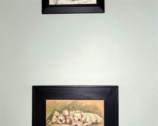 Framed dog art (original)