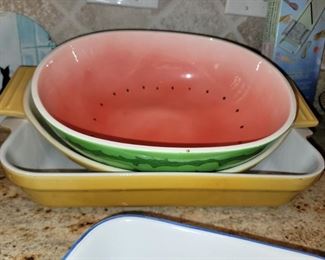Vintage Pier One watermelon bowl