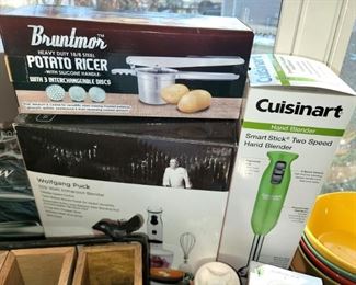 Wolfgang puck and Cuisinart Immersion blenders. 