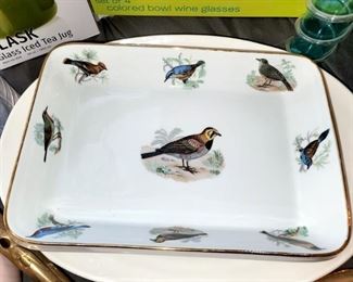 French porcelain bird platter