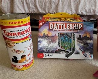 Tinkertoys and Battleship game