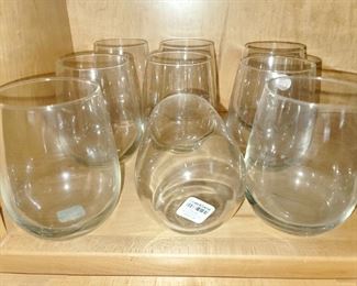 Crate & Barrel stemless wine glasses