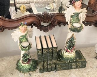 Angel candle holders