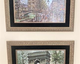 One of four pieces of coordinating framed art