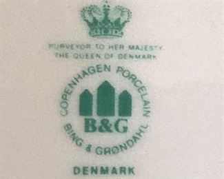 Copenhagen porcelain (Bing & Grondahl of Denmark)