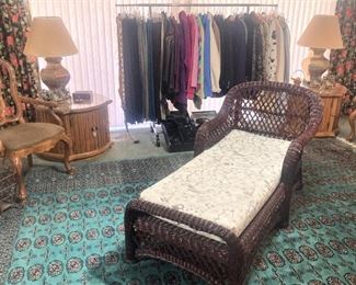 Chaise lounge; fabulous rug