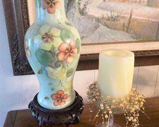 An additional hand-painted vase 