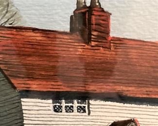 "Timber & Brick" Horsham 1987 - art by the late Tylerite A. C. Gentry