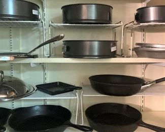 Iron skillets and other kitchen selections