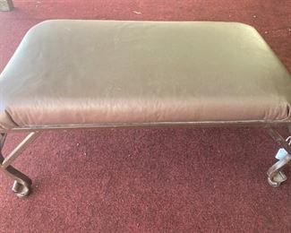 One of two ottomans/stools