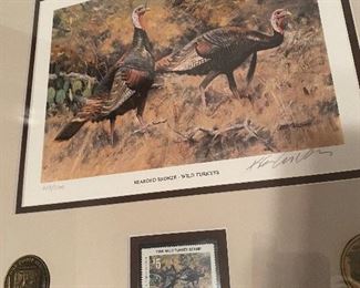 NWTF   Wild Turkey Print with Stamp