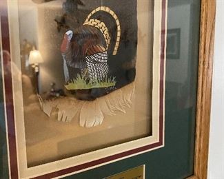 "STRUTTIN' HIS STUFF" hand painted turkey feather!