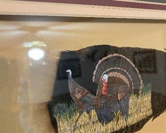 "A Gentlemen Caller" hand-painted turkey feather!