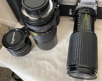 Minolta Camera with extra Lenses!