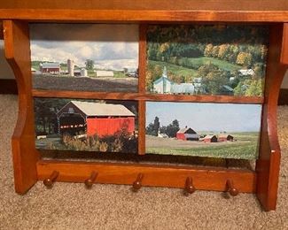 Country Scenes  Wall Rack for keys or hats!