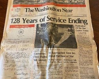 FINAL EDITION of the Washington Star....