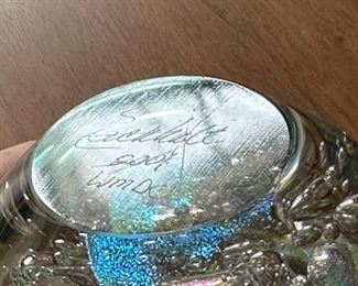 Signed Blown Glass Paperweight