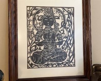 Framed Rubbing Artwork