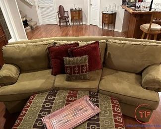 Curved Sofa by SMITH BROTHERS with Ottoman