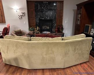 Curved Sofa by SMITH BROTHERS with Ottoman