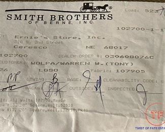 Curved Sofa by SMITH BROTHERS