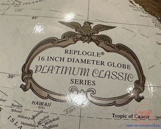 REPLOGLE 16" Platinum Classic Series Globe in Metal Stand