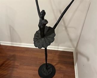 Metal Cast Iron Ballerina Sculpture
