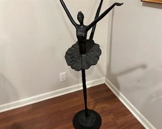 Metal Cast Iron Ballerina Sculpture
