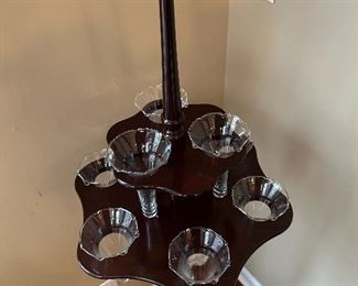 BOMBAY Company 2-Tier Table Trumpet Bud Vase Bouquet Flower Stand