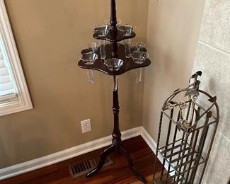 BOMBAY Company 2-Tier Table Trumpet Bud Vase Bouquet Flower Stand