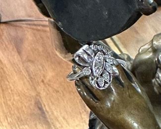 14K Gold Art Deco Style Diamond Ring