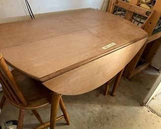 Formica top kitchen table and two chairs
