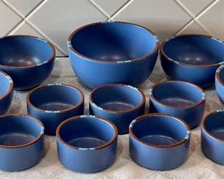 Dansk International Designs LTD Mesa Stoneware Dish Set - Serving Bowl, (4) Salad Bowls, (7) Sauce Bowls