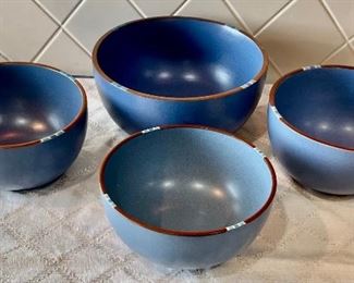 Dansk International Designs LTD Mesa Stoneware Dishes - (3) Medium Serving Bowls And (1) Large Serving Bowl
