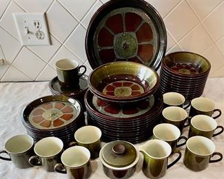 Mikasa Dimension Adonis Dinnerware - Dinner And Side Plates, Serving Bowl, Salad Bowls, Saucers, Cups, Platter