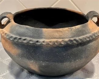 Vintage Catawba Indian Pottery Handled Vase