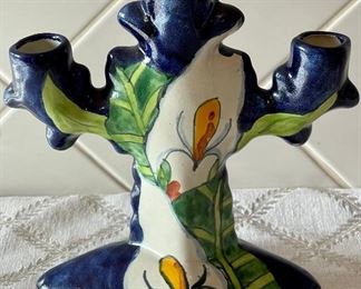 Talavera T. Ruth Mexico Candle Holder