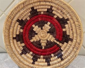 Vintage Hand Woven Navajo Wedding Basket