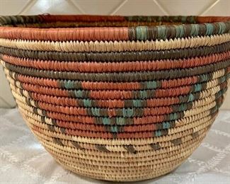 Vintage Hand Woven African Hausa Basket