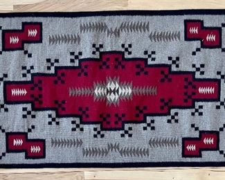 Navajo Vintage 27.5" X 46"  Hand Woven Wool Rug