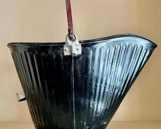 Antique Handled Metal Coal Bucket No. 20