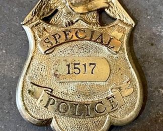 Vintage Silver Special Police 1517 Badge