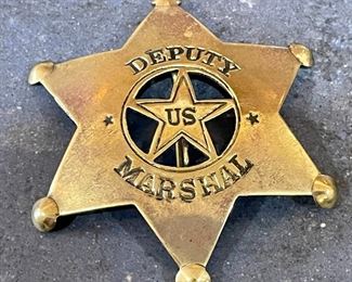 Antique Brass United States Deputy Marshall Badge