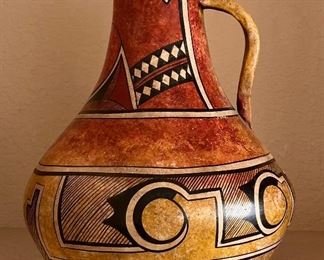 Vintage 16 Inch Made In Mexico Colorful Pitcher