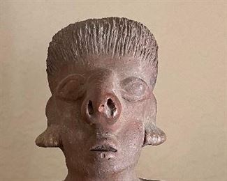 Mayan Style Terracotta Seated Figurine