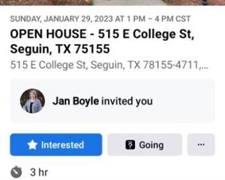 So many of you came out to our historic clock house sale in December. The house is all ready now for it's new owner! 
Please share with everyone you know so you can go see it on Sunday for their open house.  Thanks!
Open House
515 E College St
Seguin, TX
78155
Sunday, January 29th
1:00 - 4:00 pm

