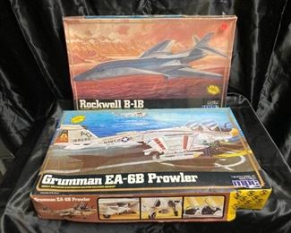 MPC Rockwell B1B, Unopened And Grumman EA6B Prowler Model